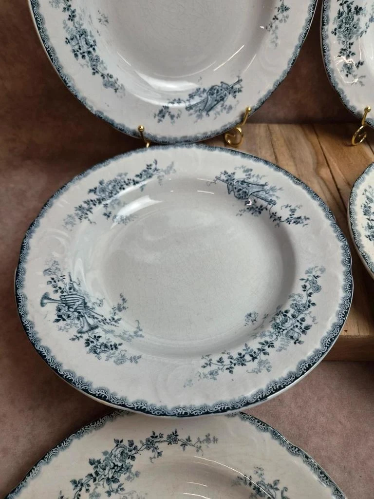 Lot de 6 assiettes creuses Terre de Fer Hippolyte Boulenger Choisy-le-roi modelo Rochambeau – photo 6